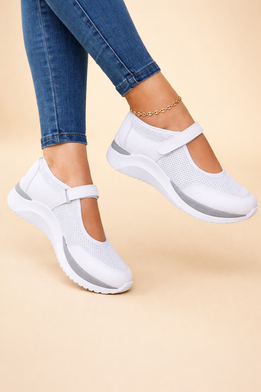 Sneaker Damen Bequem Atmungsaktiv Mary Jane Freizeit
