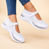 Sneaker Damen Bequem Atmungsaktiv Mary Jane Freizeit