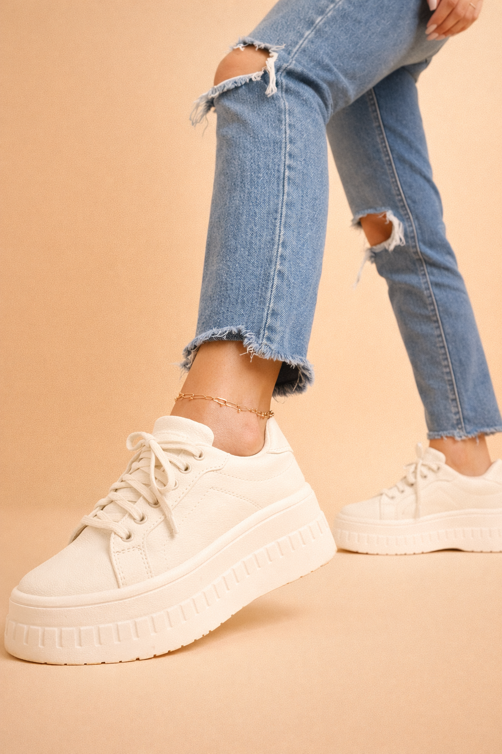 Sneaker Damen Plateau Bequem Alltag & Freizeit
