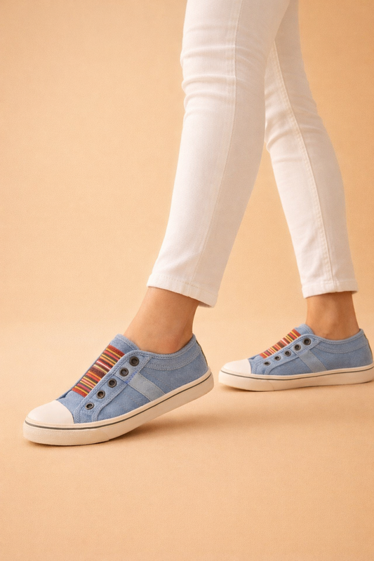 Sneaker Damen Bequem Slip On Alltag Freizeit