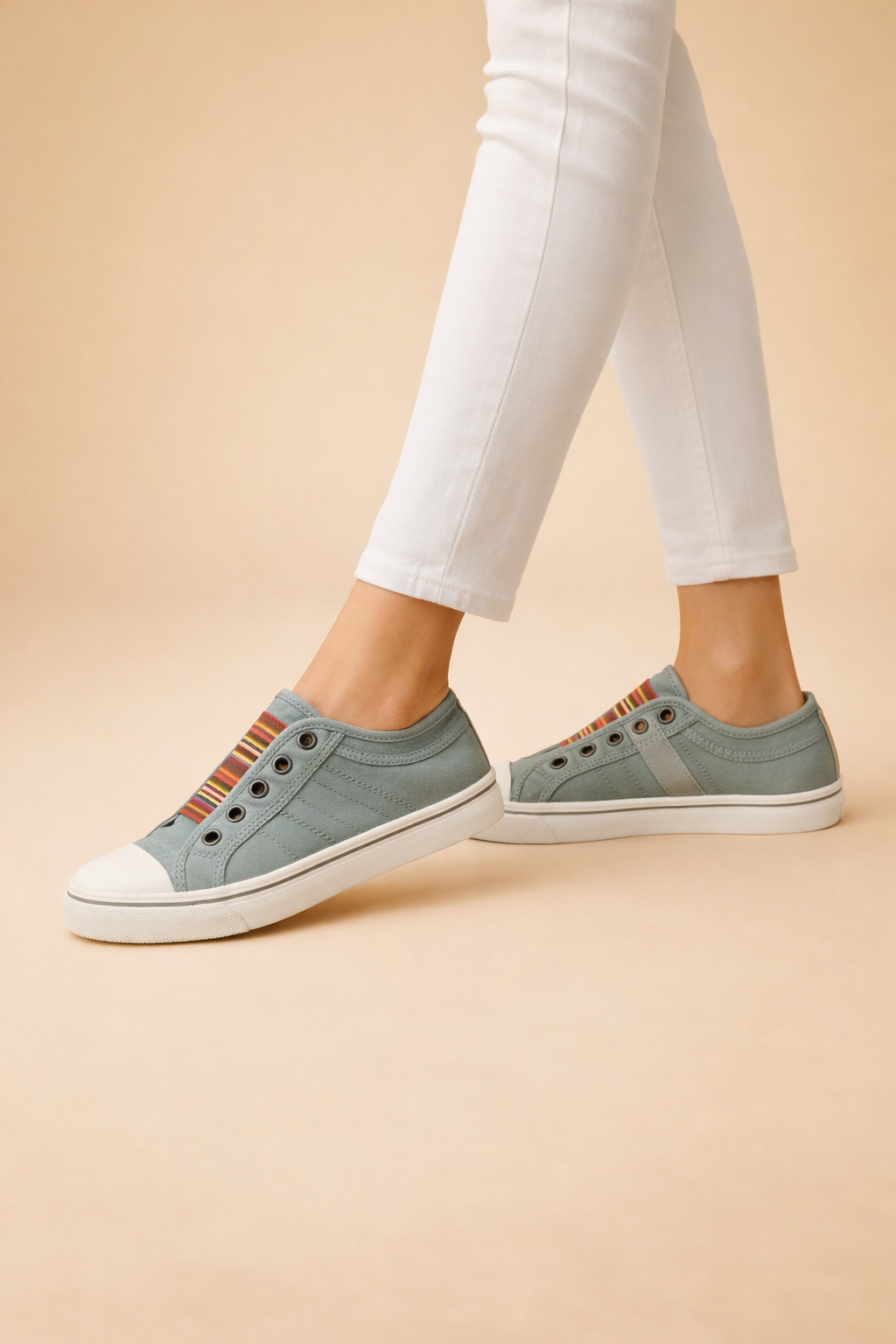 Sneaker Damen Bequem Slip On Alltag Freizeit