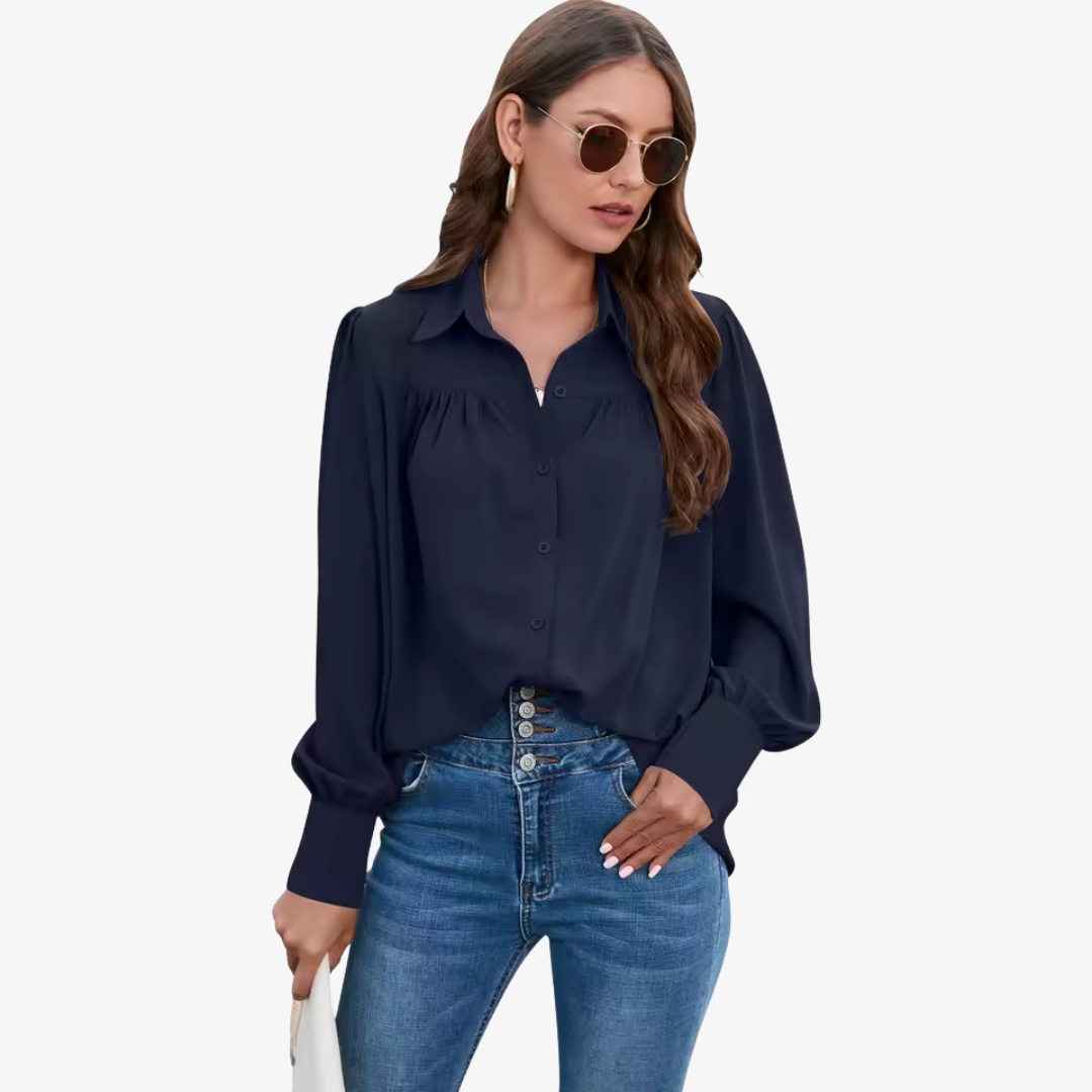 Damen Chiffonbluse Relaxed Fit Business & Freizeit