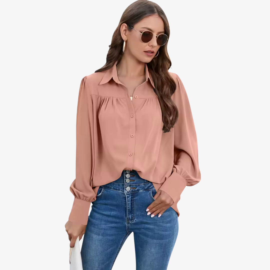Damen Chiffonbluse Relaxed Fit Business & Freizeit