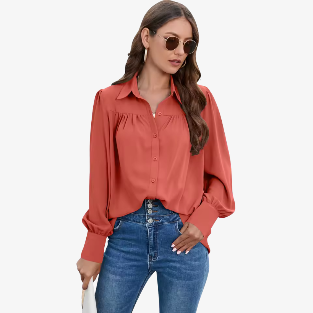 Damen Chiffonbluse Relaxed Fit Business & Freizeit