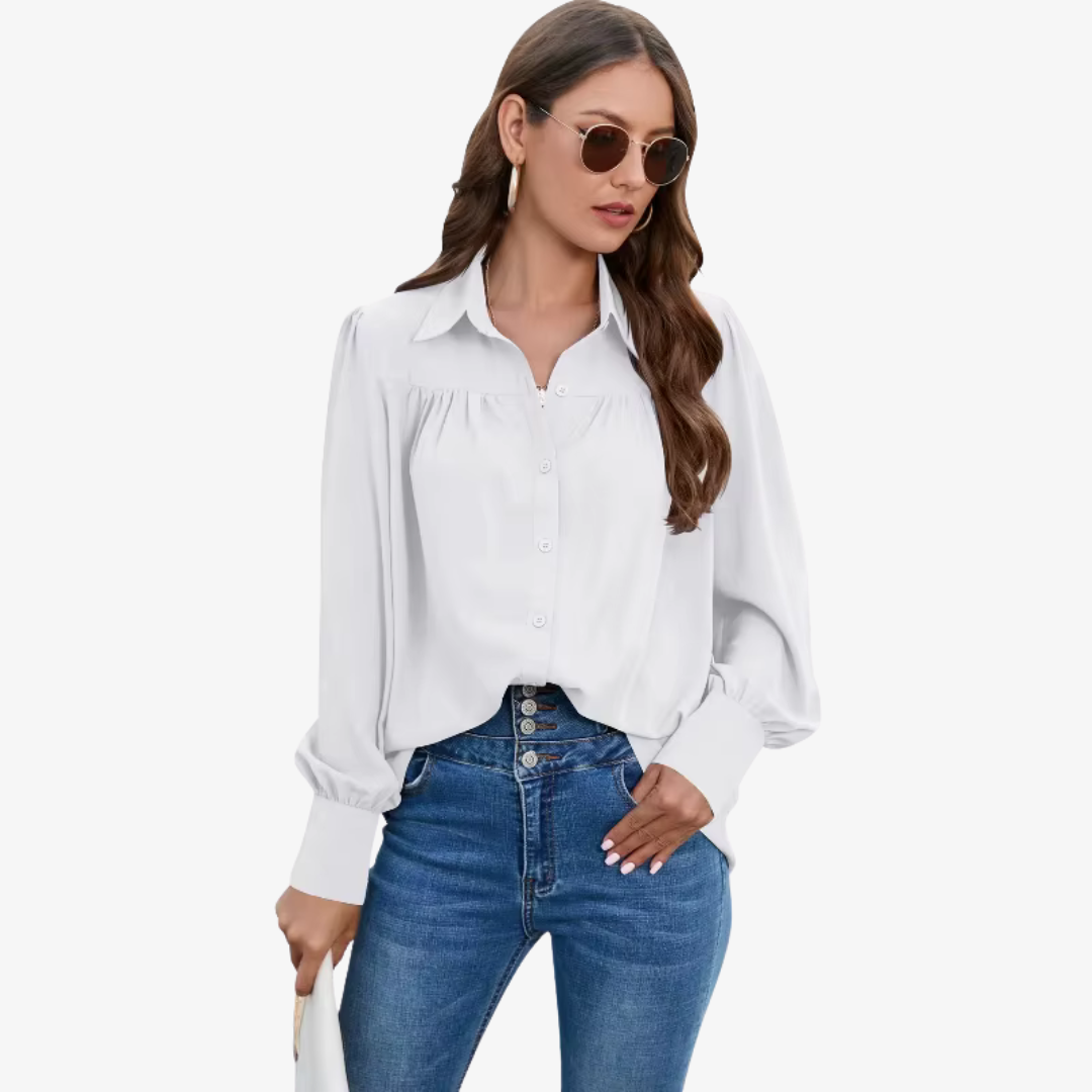 Damen Chiffonbluse Relaxed Fit Business & Freizeit