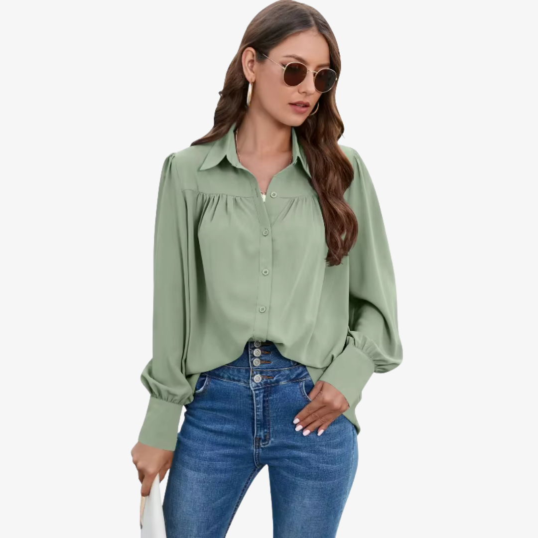 Damen Chiffonbluse Relaxed Fit Business & Freizeit