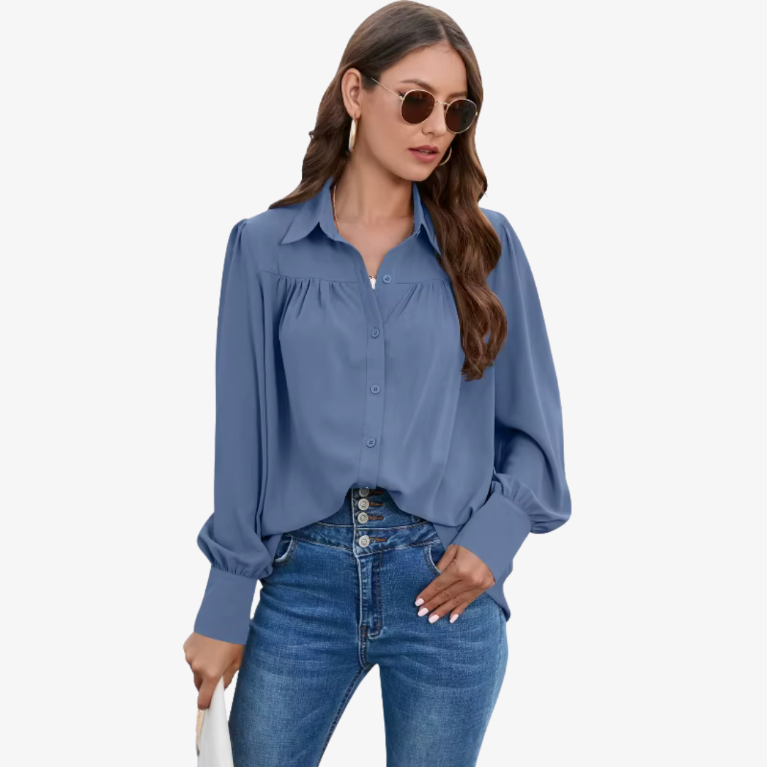 Damen Chiffonbluse Relaxed Fit Business & Freizeit