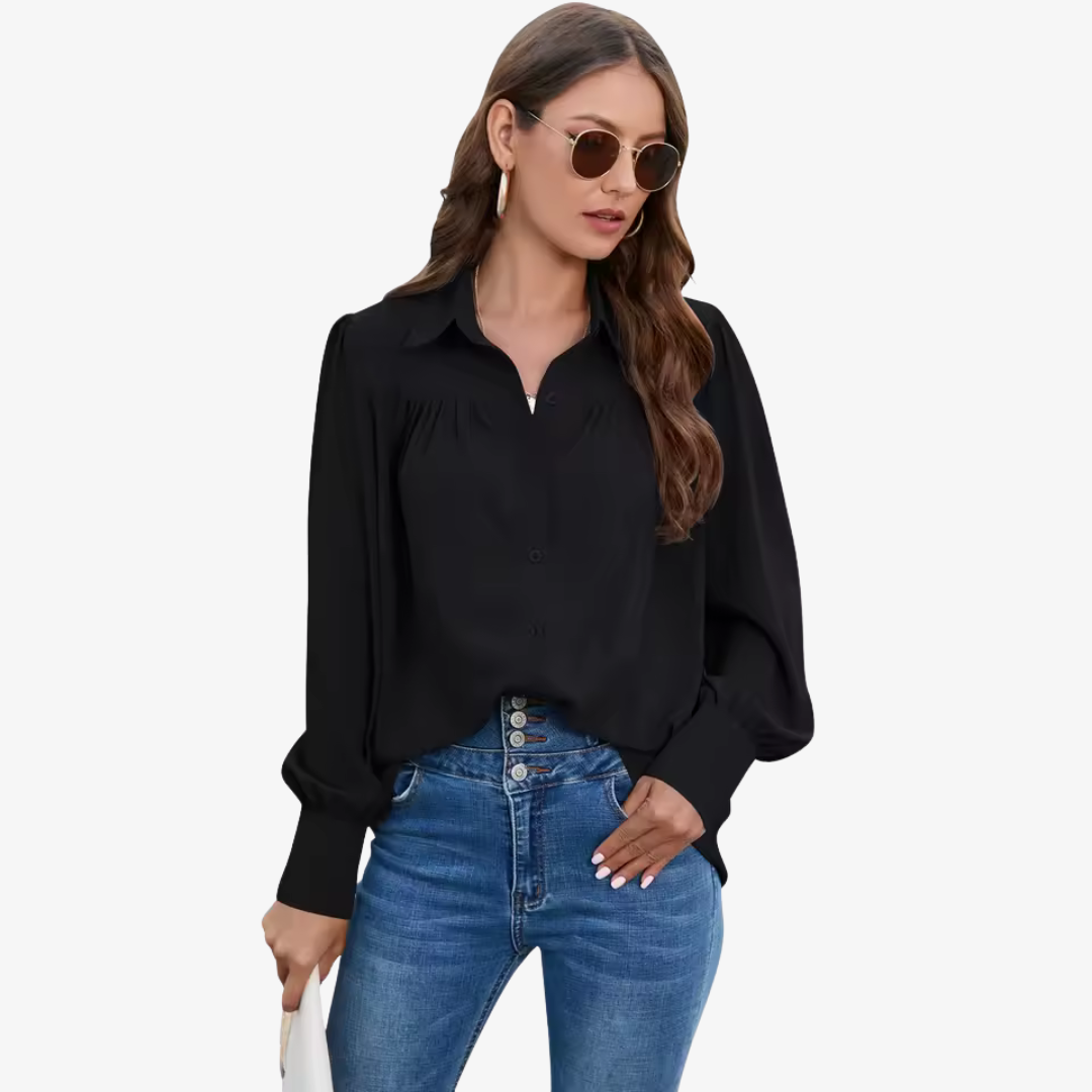 Damen Chiffonbluse Relaxed Fit Business & Freizeit