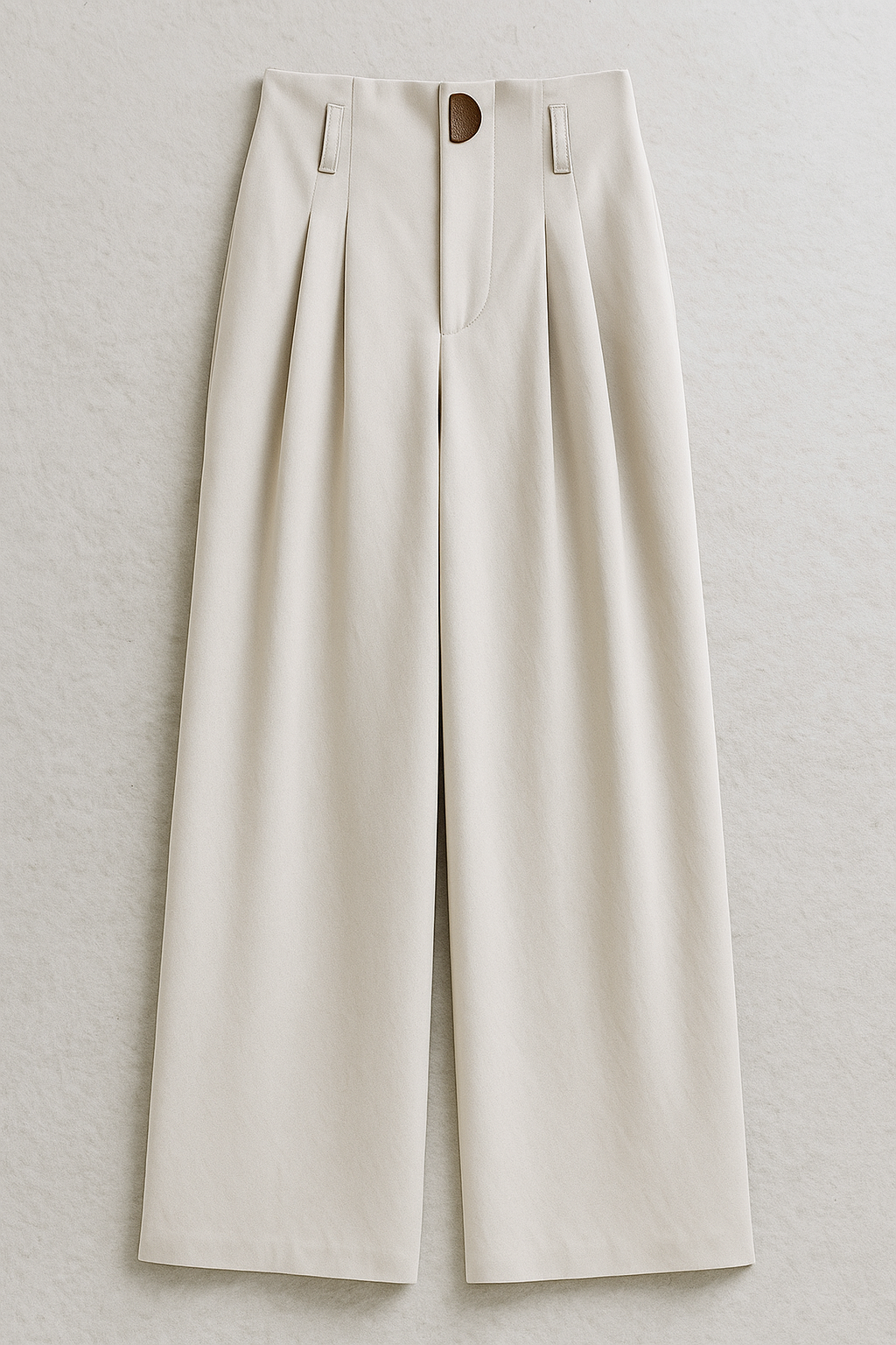 Damen Hose Weit Fit Hochtailliert Elegant Smart Casual