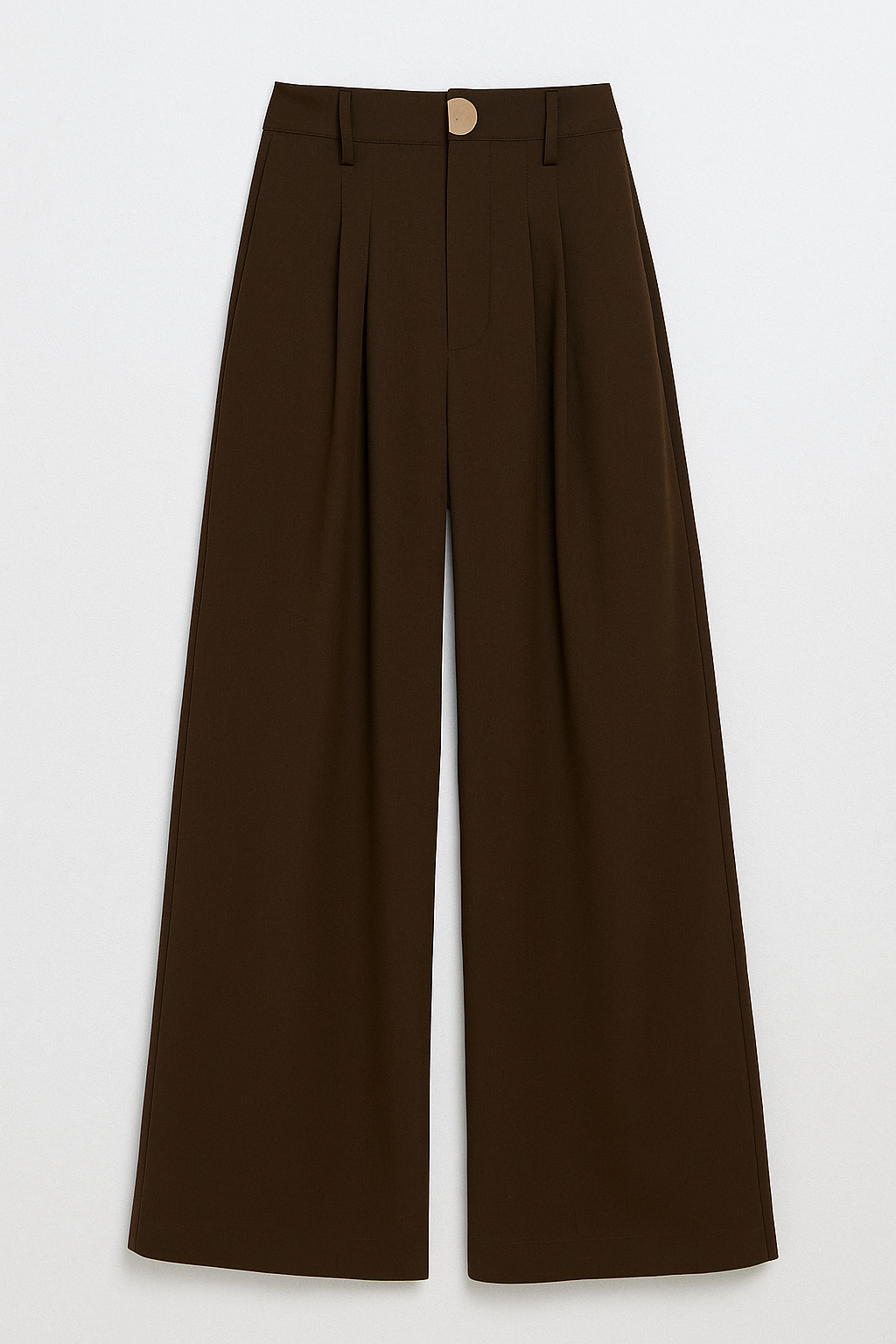 Damen Hose Weit Fit Hochtailliert Elegant Smart Casual