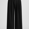 Damen Hose Weit Fit Hochtailliert Elegant Smart Casual