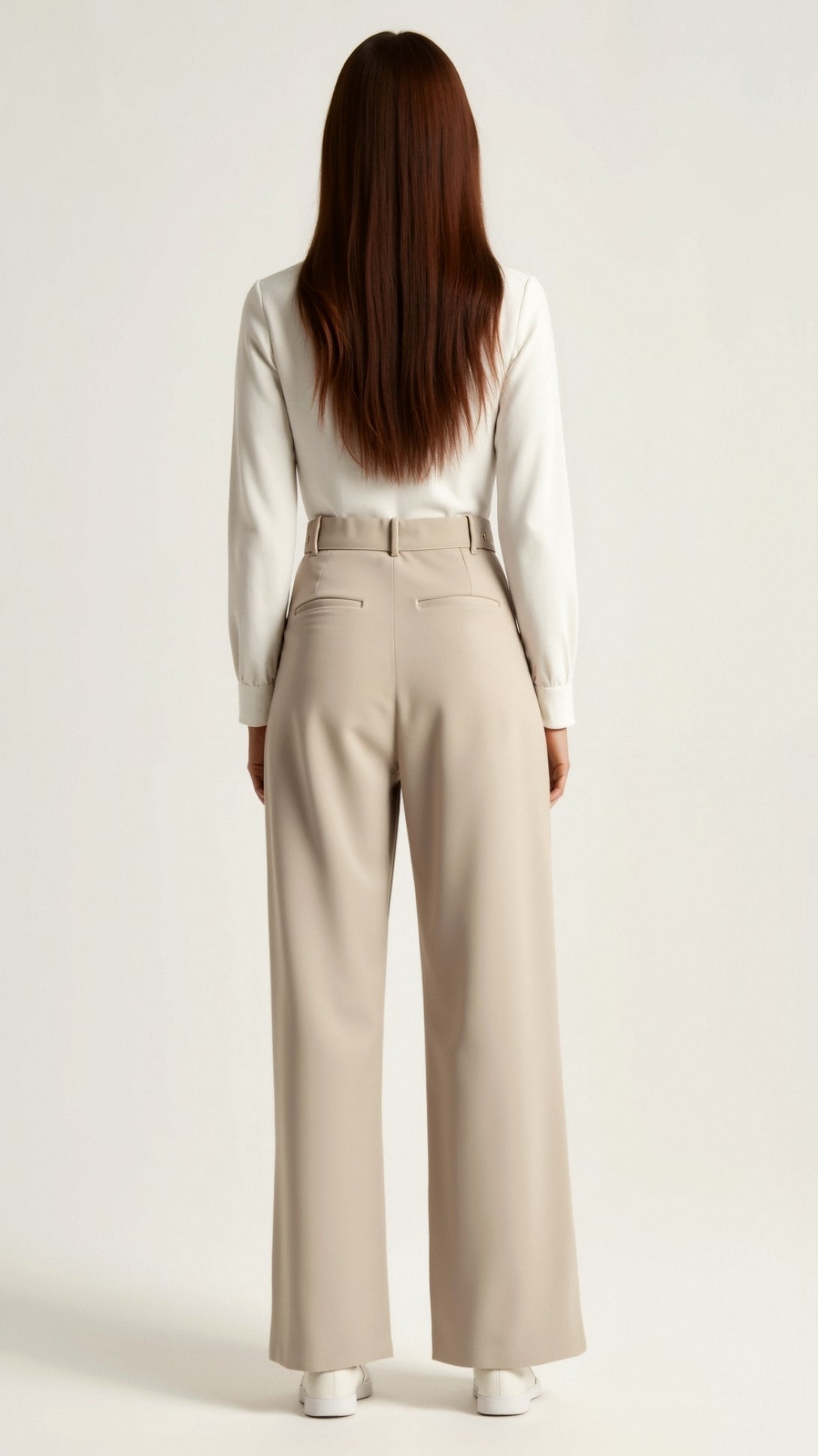 Damenweite Beinformhose Hohe Taille Smart Casual
