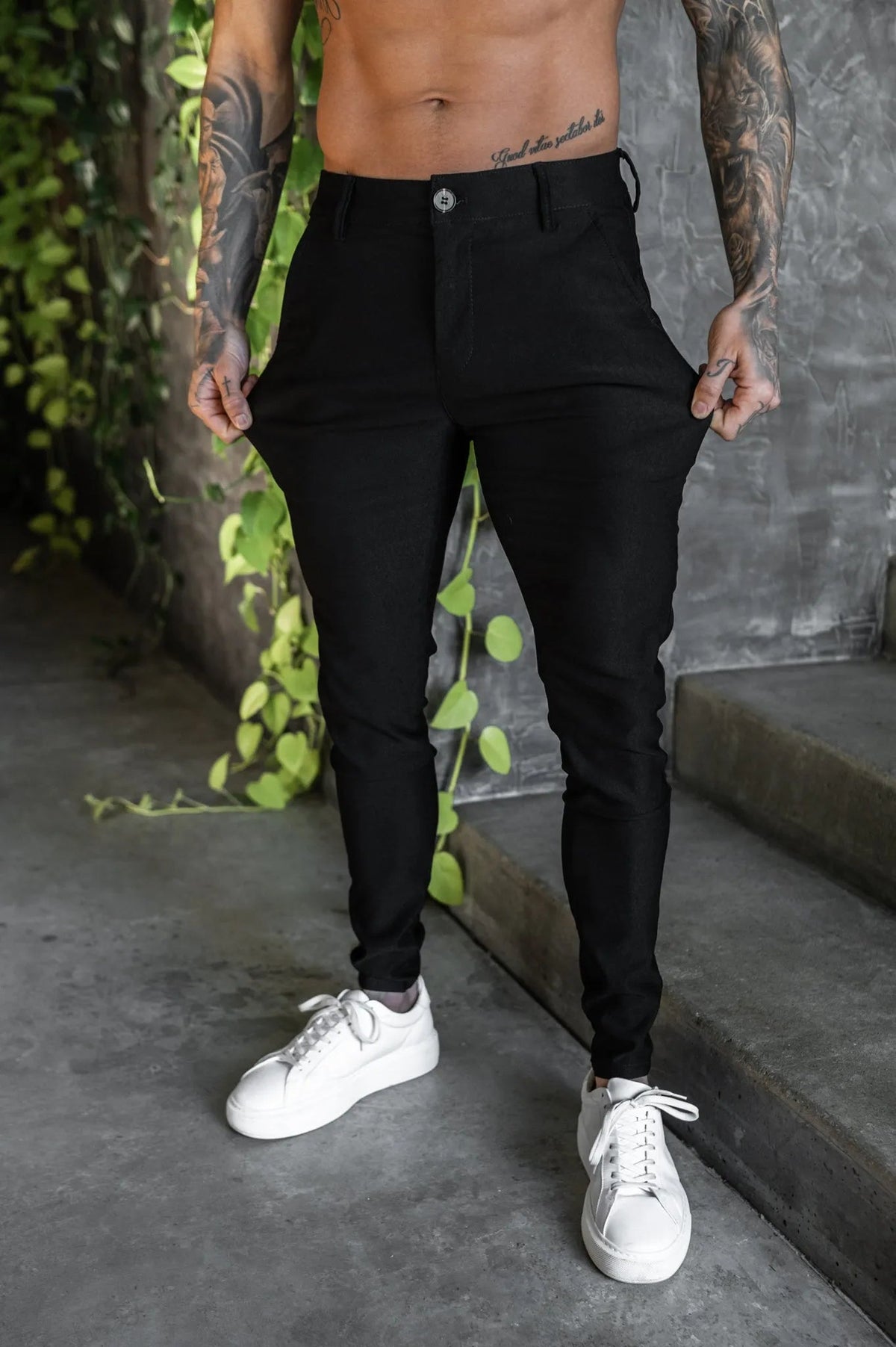 Herren Hose Slim Fit Freizeit schmaler Knöchel