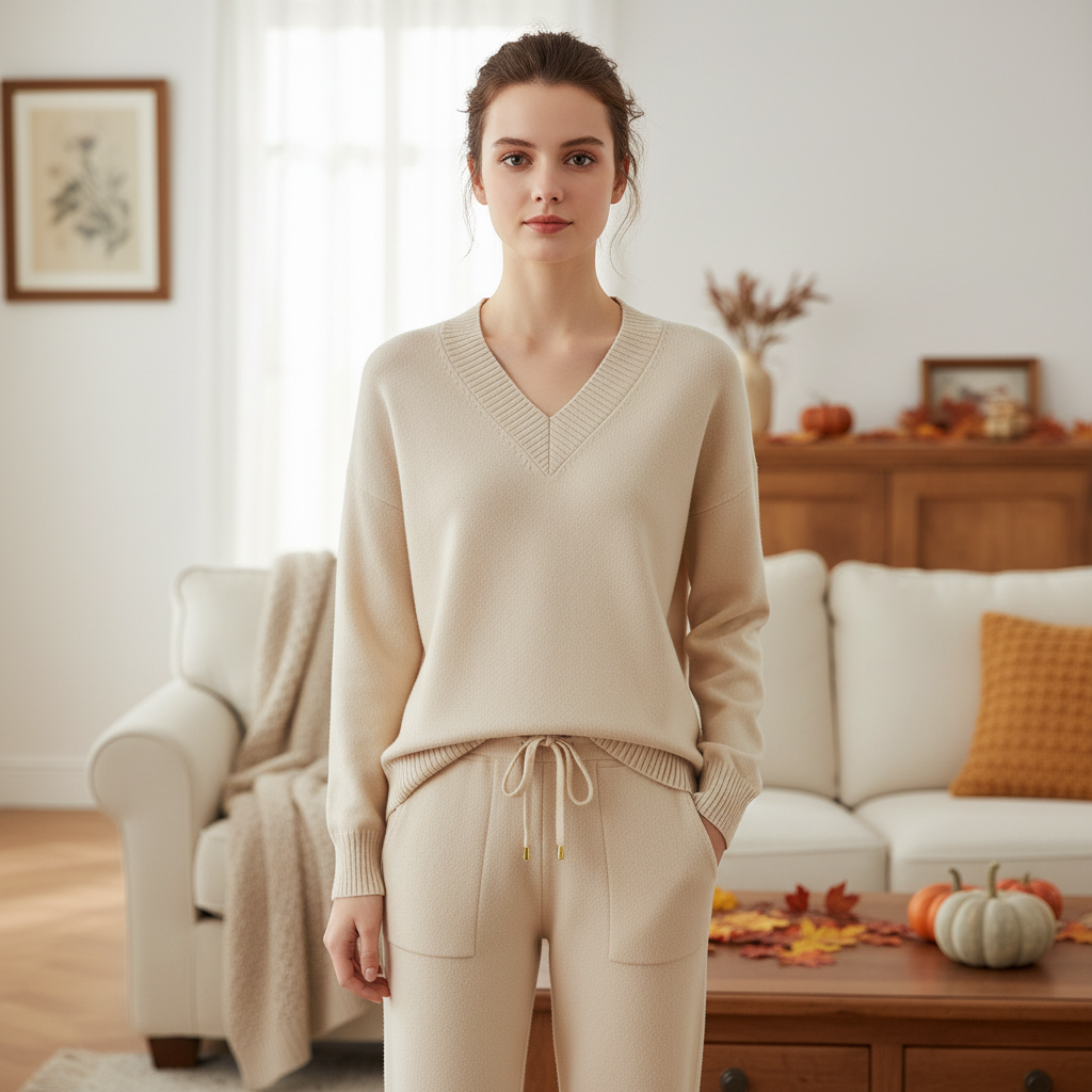 Tanja I Damen Strick-Set Regular Fit Freizeit Herbst/Winter