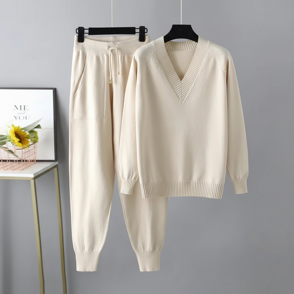 Tanja I Damen Strick-Set Regular Fit Freizeit Herbst/Winter