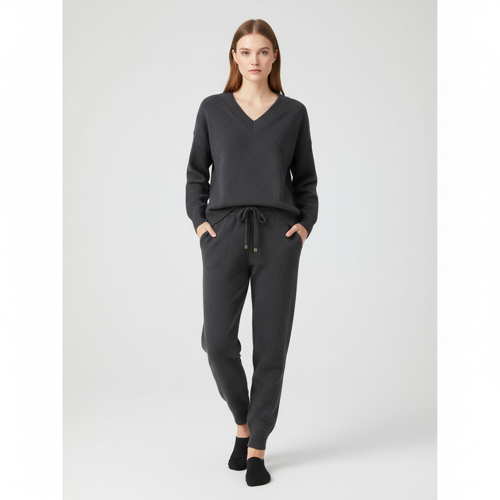 Tanja I Damen Strick-Set Regular Fit Freizeit Herbst/Winter