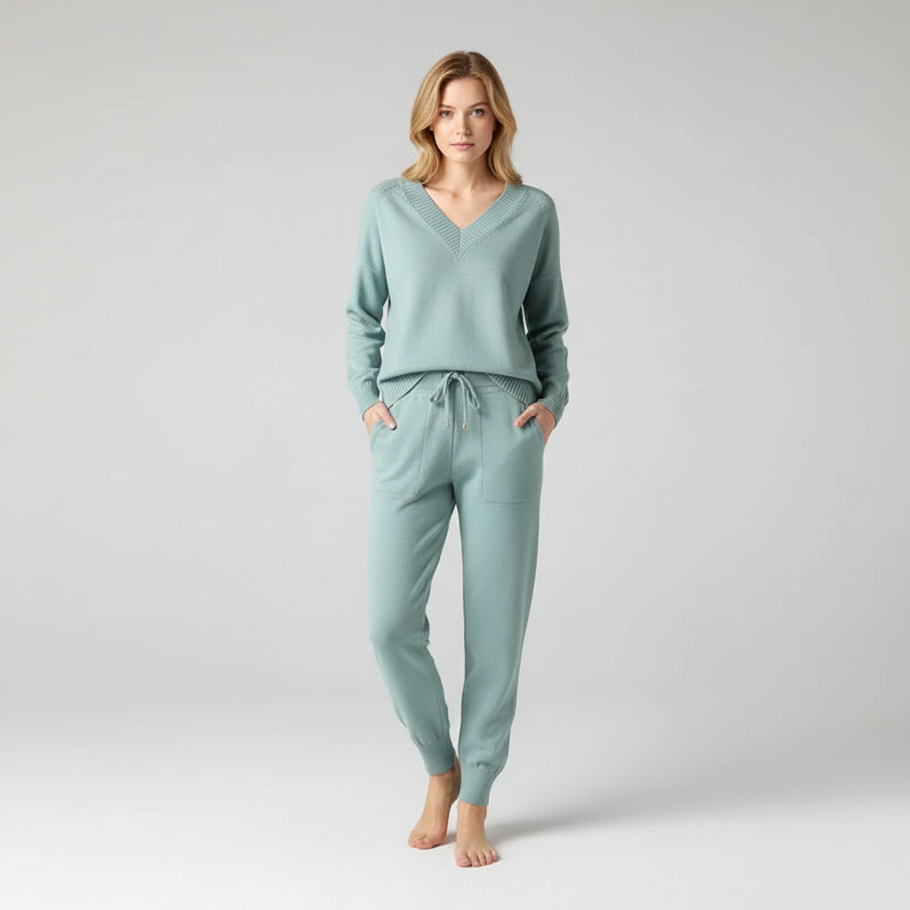 Tanja I Damen Strick-Set Regular Fit Freizeit Herbst/Winter