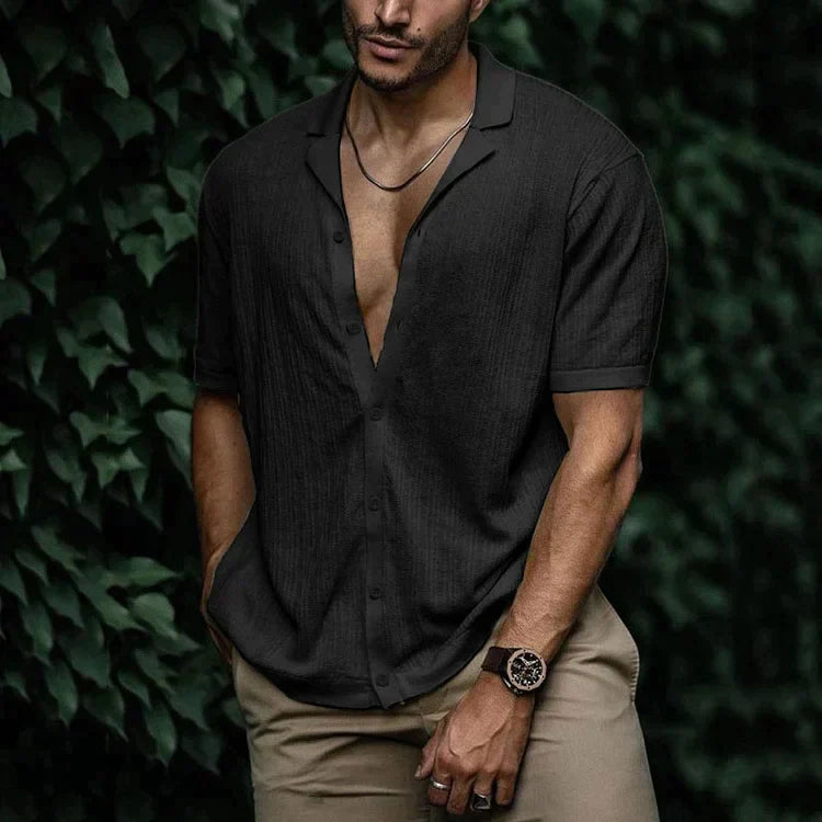 Hemd Kurzarm Herren – Kurzarmhemd Sommer Casual Regular Fit | Herren Hemden Kurzarm, Leicht & Atmungsaktiv