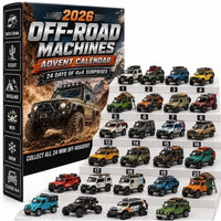Adventskalender mit 24 klassischen Miniaturautos und Motorrädern