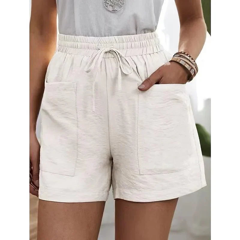 Damen Shorts High Waist Elastisch Casual Sommer