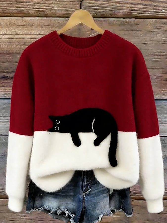 Tina I Damenpullover Relaxed Fit Freizeit mit verspieltem Muster