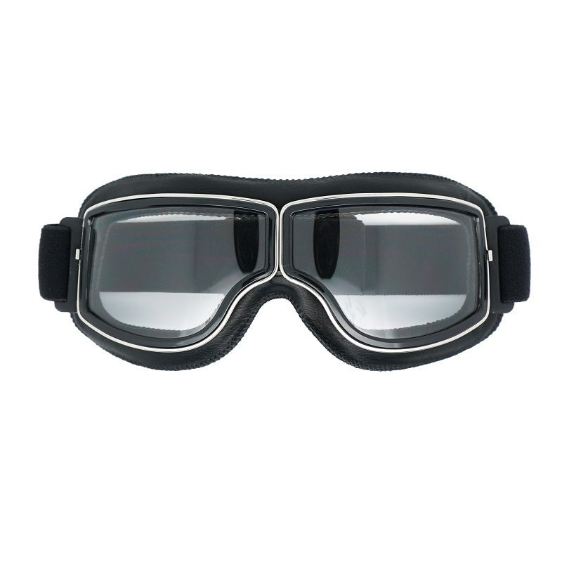 Leonard | Retro Motorradbrille Herren Polarisiert UV-Schutz Freizeit Vintage Pilotenbrille