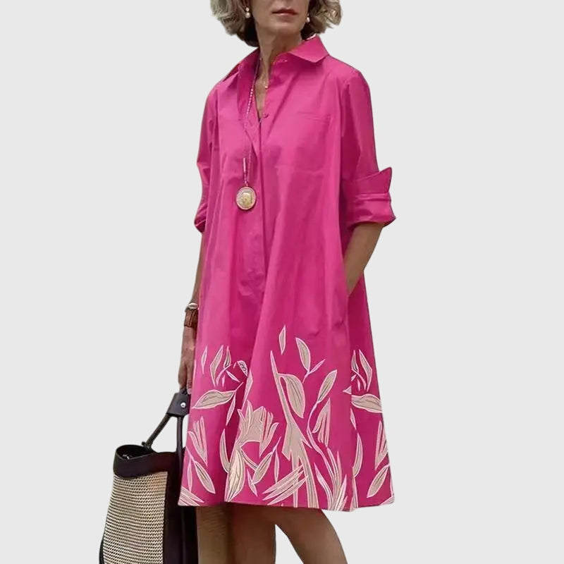 Damen Kleid Relaxed Fit Casual mit praktischen Taschen