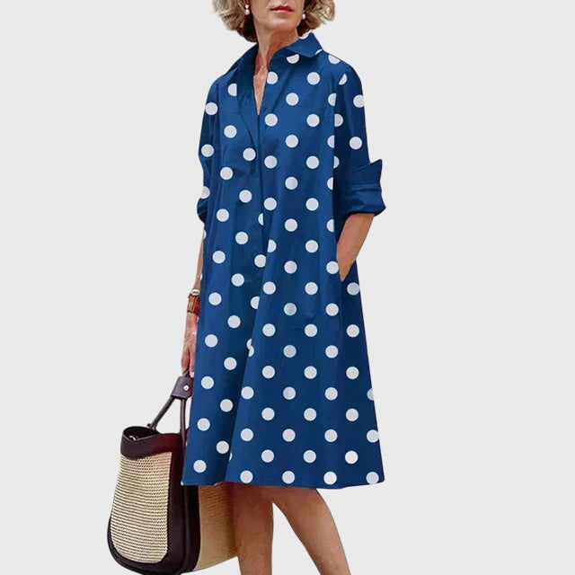Damen Kleid Relaxed Fit Casual mit praktischen Taschen