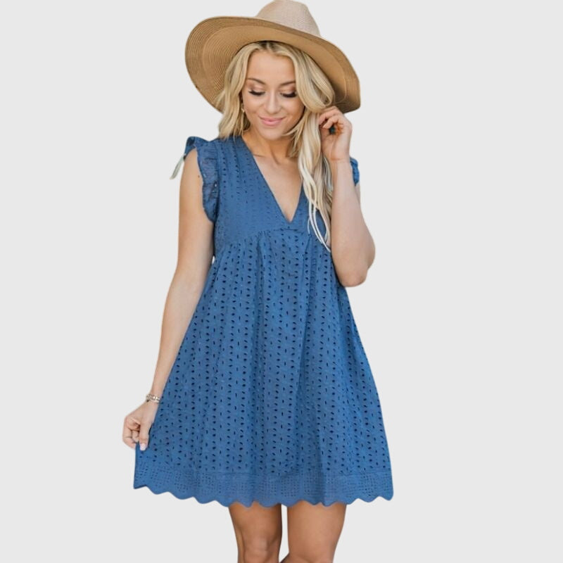 Damen Ärmelloses Mini-Kleid Relaxed Fit Casual Sommer