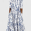 Elegantes Midi-Kleid Damen Regular Fit Sommer Freizeit