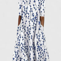 Elegantes Midi-Kleid Damen Regular Fit Sommer Freizeit