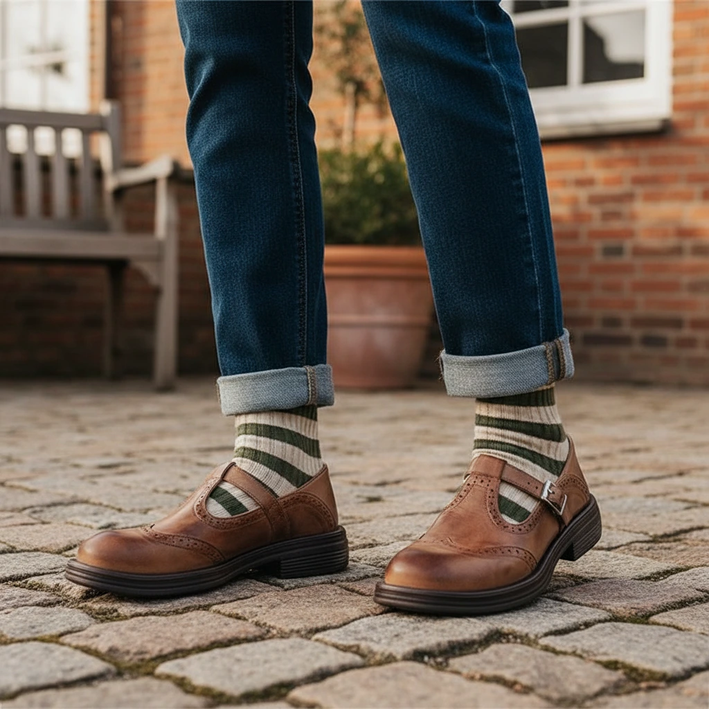 Damen Mary Jane Ballerinas Klassisch Freizeit Komfort