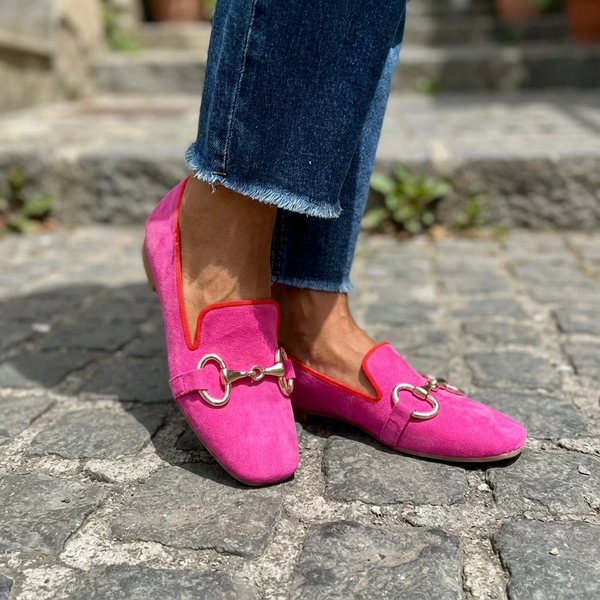 Damen Loafer mit Schnallen Casual Komfort