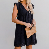 Damen Ärmelloses Mini-Kleid Relaxed Fit Casual Sommer
