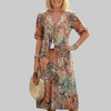Damen Bedrucktes Midi-Kleid Relaxed Fit Freizeit