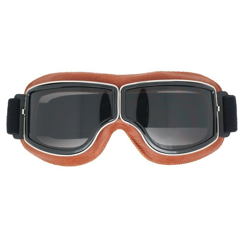 Leonard | Retro Motorradbrille Herren Polarisiert UV-Schutz Freizeit Vintage Pilotenbrille