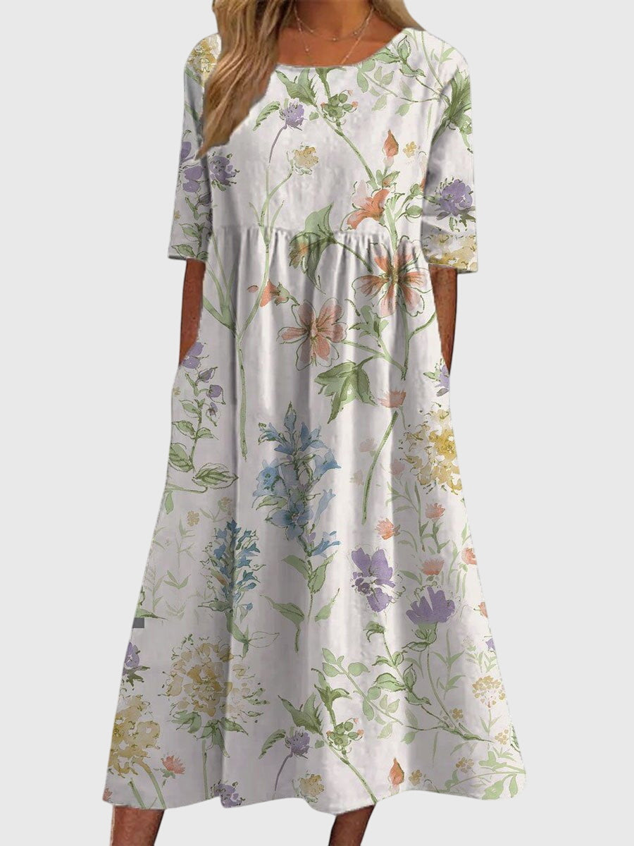 Damen Kleid Fließend Schmeichelhaft Freizeit Elegant