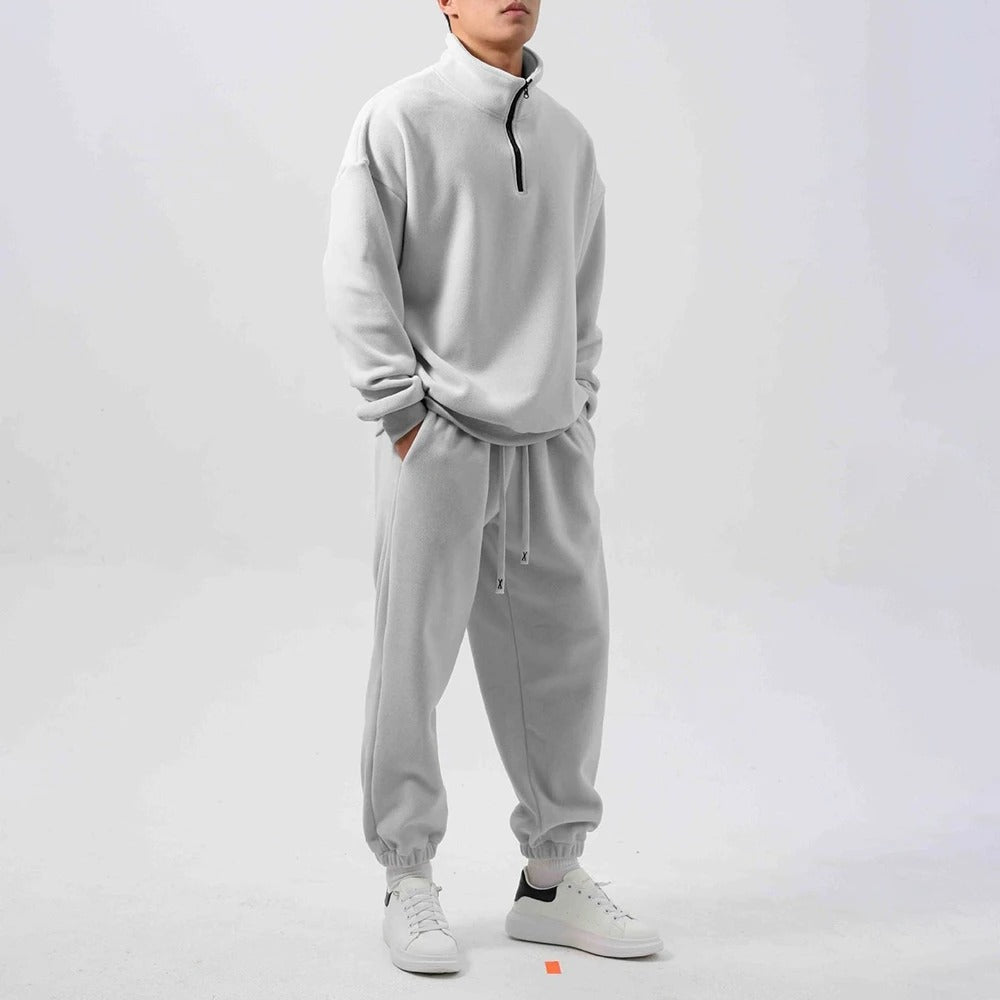 Velour Set I Zweiteiler Herren Relaxed Fit Freizeit