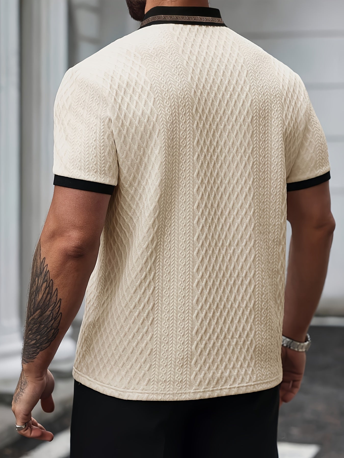 Poloshirt Herren Regular Fit Freizeit Farbblock Sommer