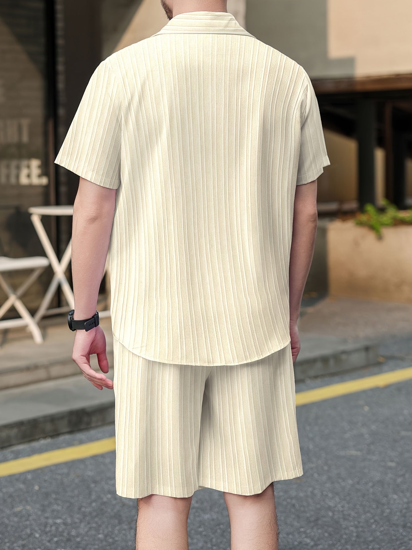 Callan | Herren Freizeit Set Relaxed Fit Kurzarm Hemd & Shorts Sommer