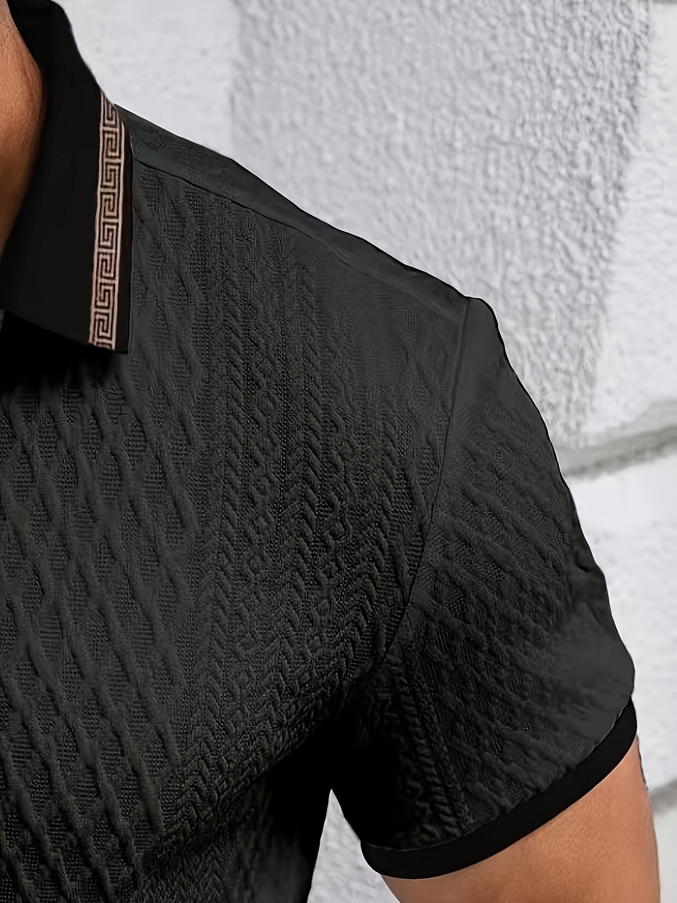 Poloshirt Herren Regular Fit Freizeit Farbblock Sommer