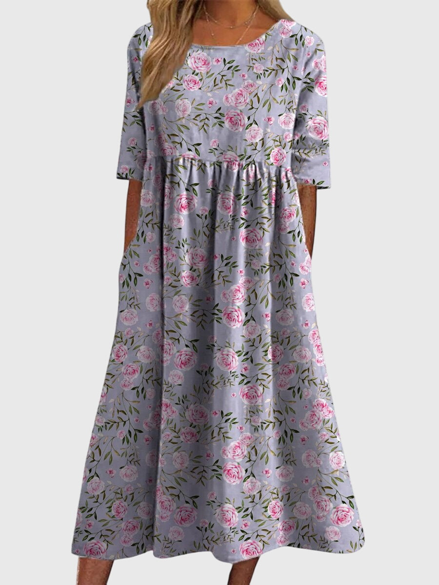 Damen Kleid Fließend Schmeichelhaft Freizeit Elegant