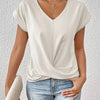 Damen Kurzarmshirt V-Ausschnitt Regular Fit Freizeit