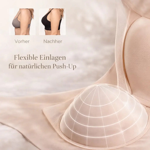 Damen Nahtloser Push-up BH ohne Bügel Bequem Alltag