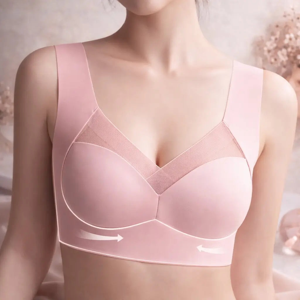 Damen Nahtloser Push-up BH ohne Bügel Bequem Alltag