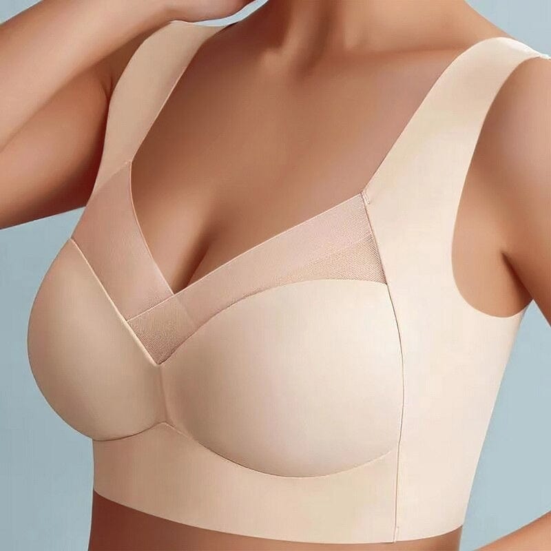 Damen Nahtloser Push-up BH ohne Bügel Bequem Alltag