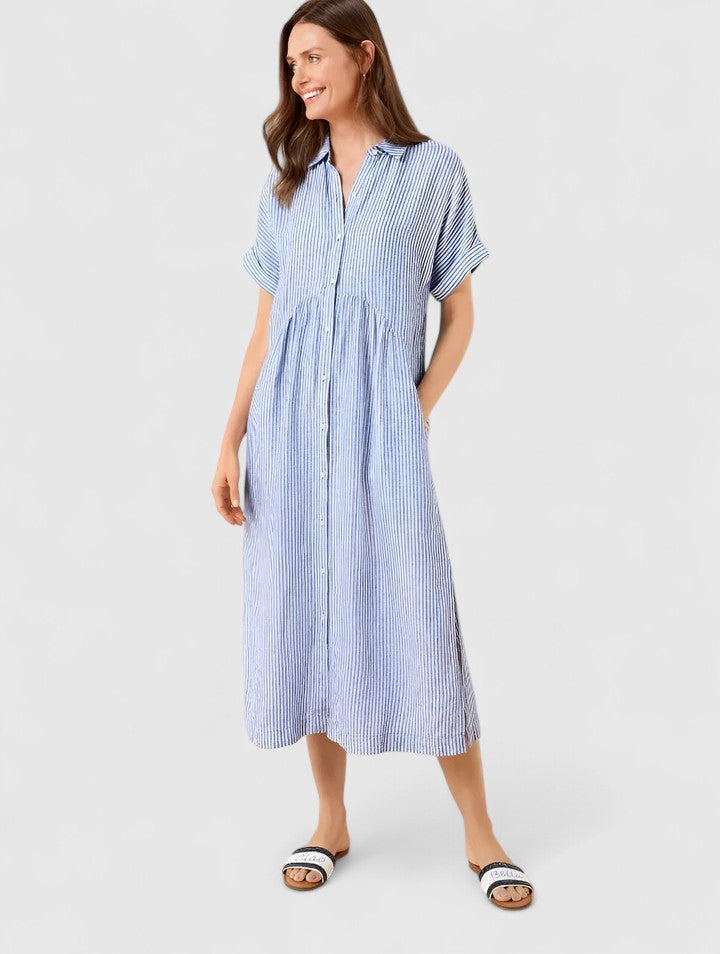 Damen Kleid Regular Fit Freizeit mit Streifenmuster