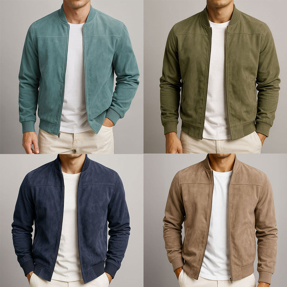 Veste minimaliste moderne pour homme avec fermeture éclair I Veste de mi-saison