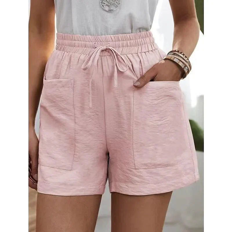 Damen Shorts High Waist Elastisch Casual Sommer