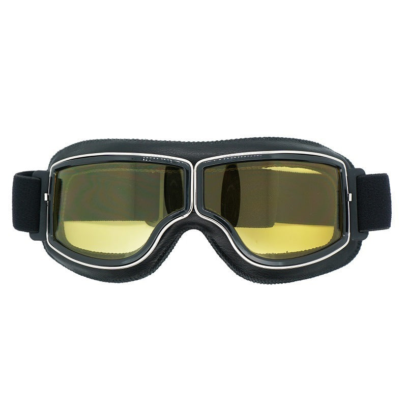 Leonard | Retro Motorradbrille Herren Polarisiert UV-Schutz Freizeit Vintage Pilotenbrille